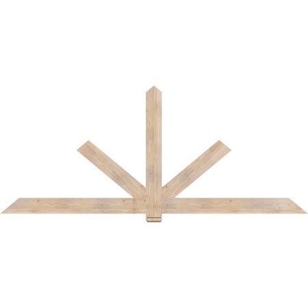 Ekena Millwork Kennewick Smooth Timber Gable Bracket, Douglas Fir, 108"W x 45"H x 1 1/2"D x 5 1/2"F, 10/12 Pitch GBW108X45X0206KEN00SDF